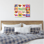XOXO Love Word Artwork Canvas Painting (roze) Afdruk (Insitu (Slaapkamer))
