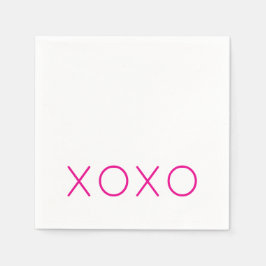 XOXO Love You Valentijn Hot Pink Knuffels Kussen Servet