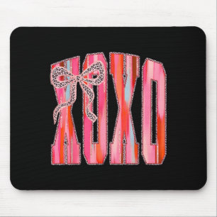 Xoxo Luipaard Strik Grappige Valentijnsdag Coquett Muismat
