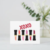 XOXO Makeup Briefkaart (Staand voorkant)