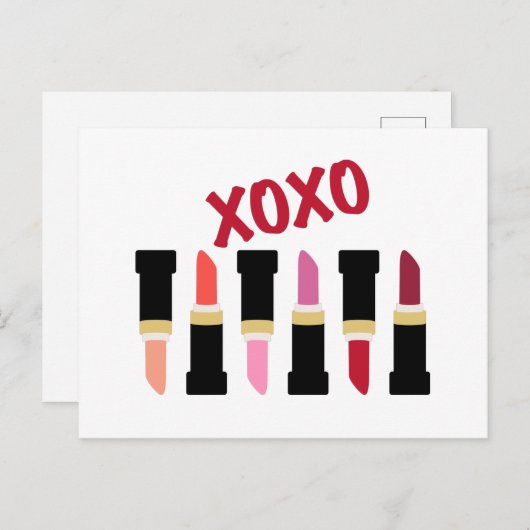 XOXO Makeup Briefkaart (Voorkant / Achterkant)