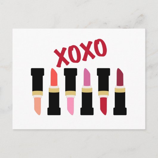 XOXO Makeup Briefkaart (Voorkant)