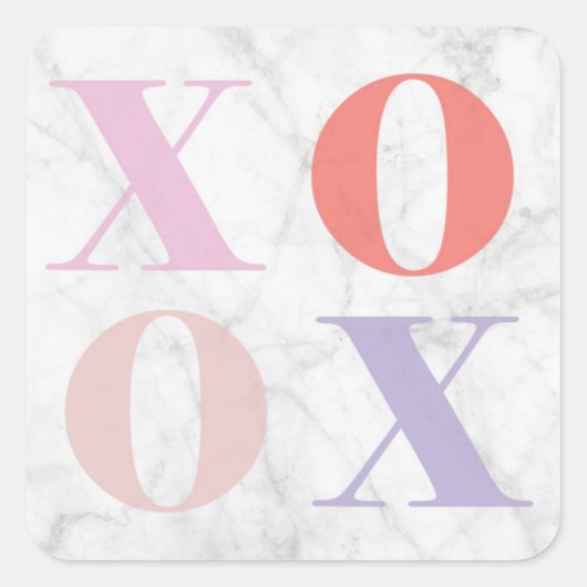 XOXO Marmeren Sticker (Voorkant)