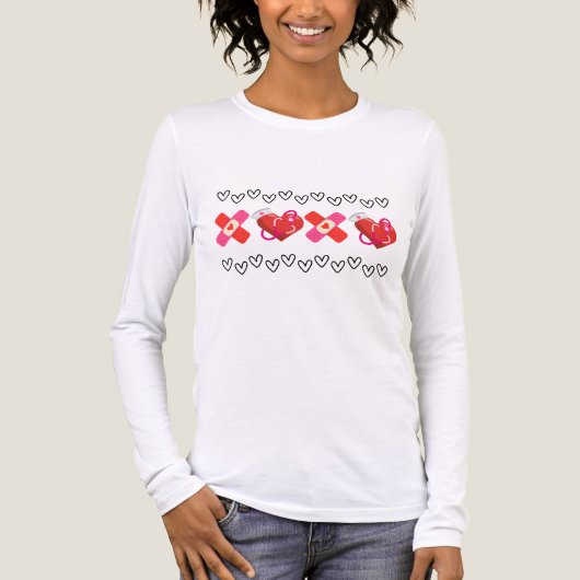 XOXO Medische Valentijnsshirt Tri-Blend Shirt (Voorkant volledig)