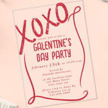 XOXO Met de Hand Getekend Galentine's Day Feestje