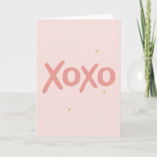 Xoxo Minimalistische Kaart (Voorkant)