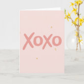 Xoxo Minimalistische Kaart (Gele Bloem)