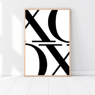 XOXO Mode Minimalistisch Kunstwerk Binnenlands Ont Poster