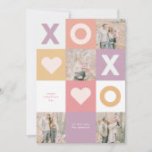 XOXO Modern 4 Foto Valentijnsdag Feestdagenkaart (Voorkant)