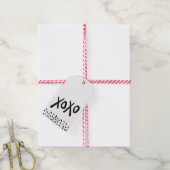 XOXO MODERN HOLIDAY met de hand geletterde verf mi Cadeaulabel (Met Touw)
