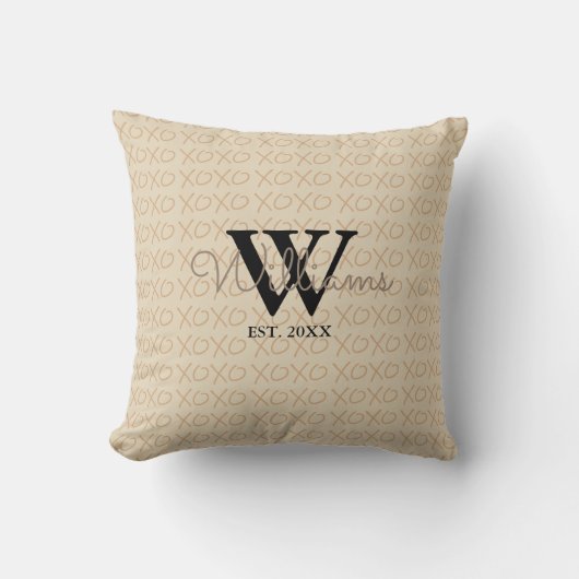 XOXO Monogram Kussen (Voorkant)