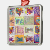 XOXO Mosaic Love Word Ornament (Links)