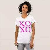 XOXO/Neon Roze/Modern penseelscript T-shirt (Voorkant volledig)