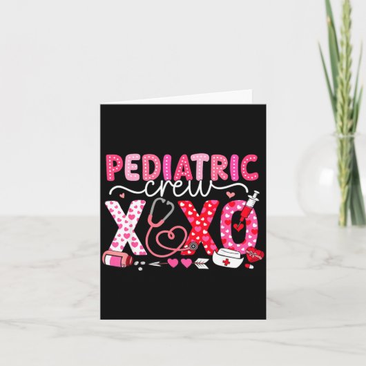 Xoxo Nurse Pediatric Crew Nurse Valentine Leopard Kaart (Voorkant)