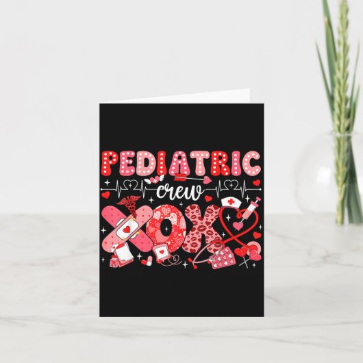 Xoxo Nurse Pediatric Crew Nurse Valentine Leopard Kaart (Voorkant)