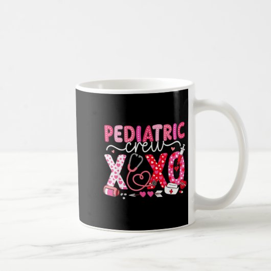Xoxo Nurse Pediatric Crew Nurse Valentine Leopard  Koffiemok (Rechts)