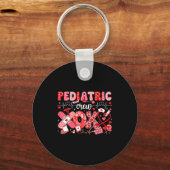 Xoxo Nurse Pediatric Crew Nurse Valentine Leopard  Sleutelhanger (Voorkant)