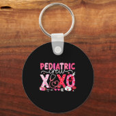 Xoxo Nurse Pediatric Crew Nurse Valentine Leopard Sleutelhanger (Voorkant)