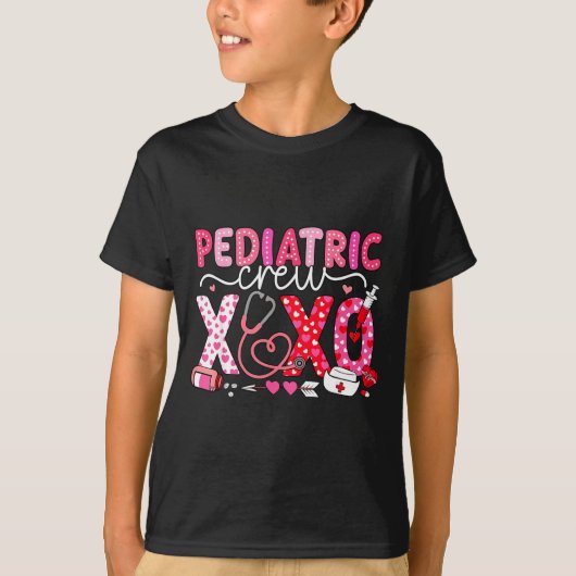 Xoxo Nurse Pediatric Crew Nurse Valentine Leopard  T-shirt (Voorkant)
