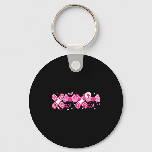 Xoxo Nurse Valentines Day Stethoscope Valentine Nu Sleutelhanger (Voorkant)
