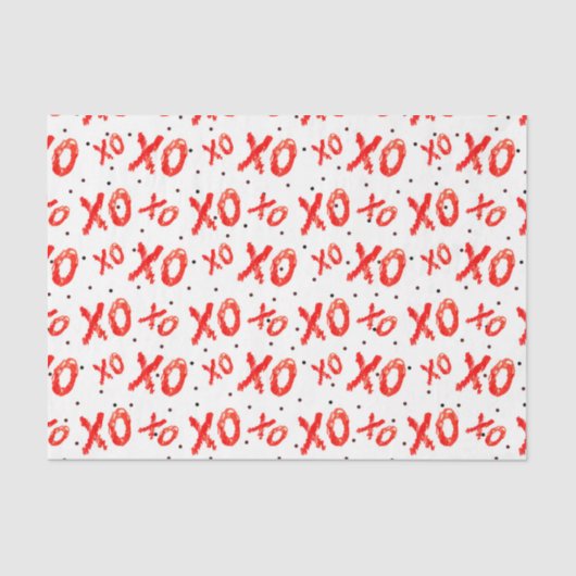 XOXO (ontwerp 48 rode serie) Tissuepapier (Voorkant)