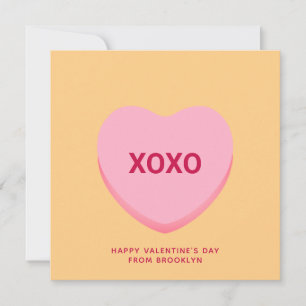 XOXO oranje conversatie hart Valentijns kaart