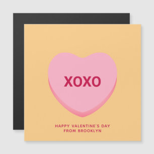 XOXO oranje conversatie hart Valentijns kaart