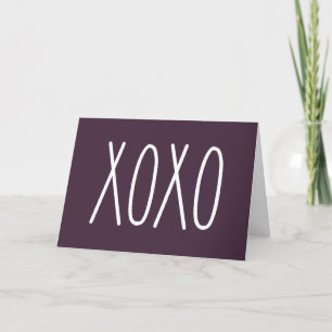XoXo Paarse Vriendschap Galentines Valentijnsdag Feestdagen Kaart
