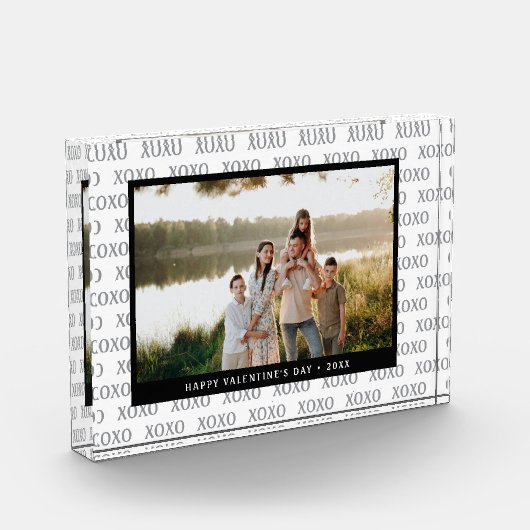 XOXO Pattern Custom Photo Valentine's Photo Block Fotoblokken (Links)