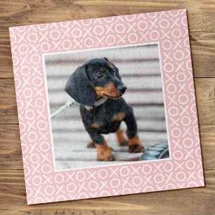 XOXO Penseelstreek Aangepaste Foto van Hond Roze M Legpuzzel