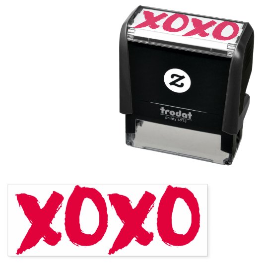 XOXO-penseelstreek Zelfinktende Stempel (In situ)