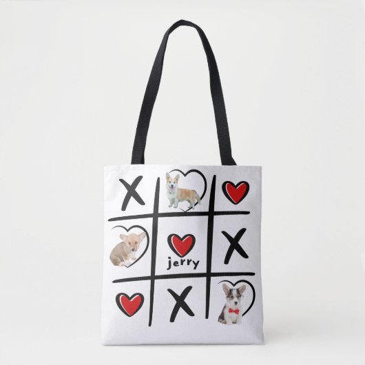 XOXO Pet Lover Foto's & Naam Tote Bag (Voorkant)