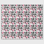 XOXO Photo and Heart Pattern Valentijnsdag Cadeaupapier (Vlak)