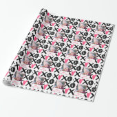 XOXO Photo and Heart Pattern Valentijnsdag Cadeaupapier (Uitgerold)