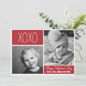 XOXO Photo Collage Wenskaart Kaart (Staand voorkant)