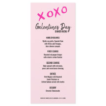 XOXO Pink girly Galentine's feestdiner