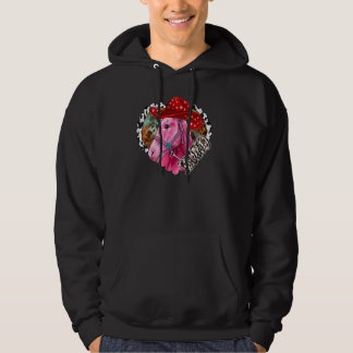 Xoxo Pink Horse Heart Horse Leopard Western Valent Hoodie