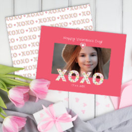 XOXO Pink Photo Classroom Valentijn's Kaart Notitiekaartje