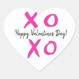 XOXO - Prettig Valentijnsdag Hart Sticker