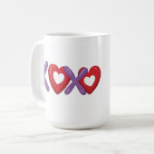 XOXO Print Mug,Valentines Day  Koffiemok (Voorkant links)