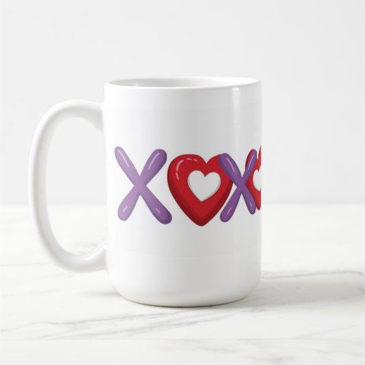 XOXO Print Mug,Valentines Day  Koffiemok (Links)