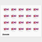 XOXO Print sticker, Valentijnsdag  Ronde Sticker (Vel)