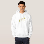 XOXO Quote Faux Gold Foil Glitter Background Hoodie (Voorkant volledig)