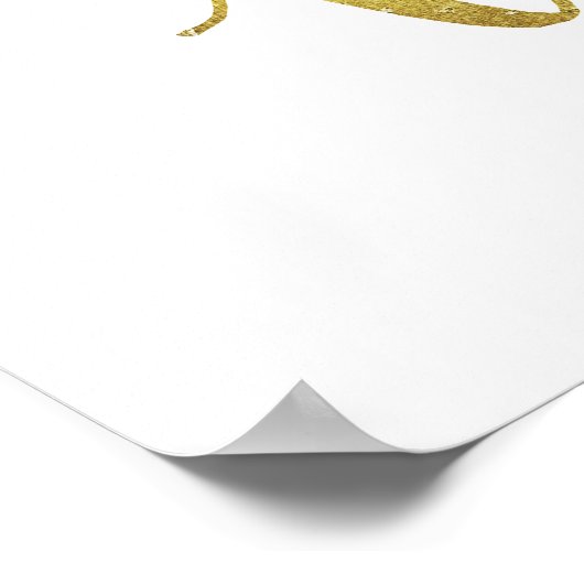 XOXO Quote Faux Gold Glitter Background Sjabloon Poster (Hoek)