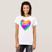XOXO Rainbow Heart Women's T-Shirt (Voorkant volledig)