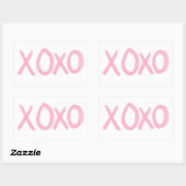 XOXO RECHTHOEKIGE STICKER (Vel)