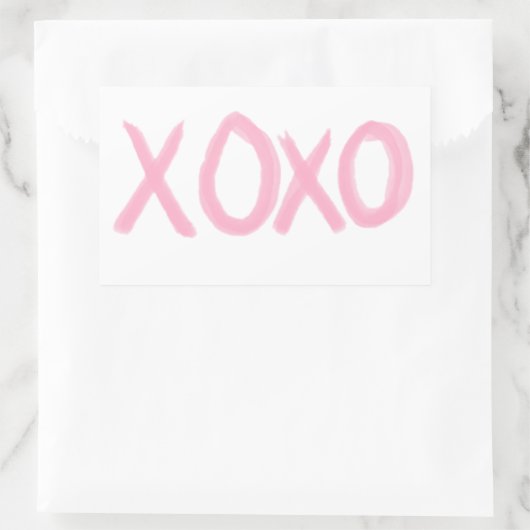 XOXO RECHTHOEKIGE STICKER (Tas)