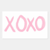 XOXO RECHTHOEKIGE STICKER (Voorkant)