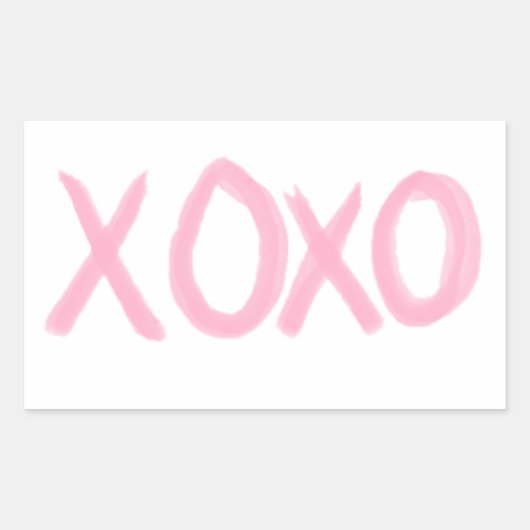 XOXO RECHTHOEKIGE STICKER (Voorkant)