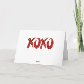 XOXO Red Glitter | Glam-Valentijnsdag voor pensele Feestdagen Kaart (Achterkant)